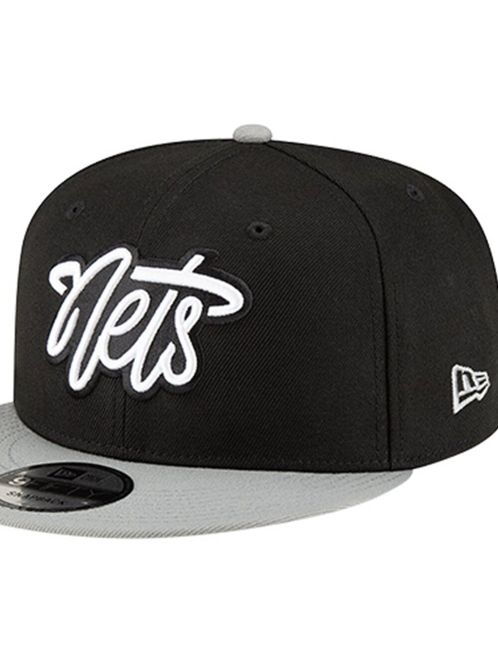 Men's New Era Black/Gray Brooklyn Nets Two-Tone 9FIFTY Snapback Hat